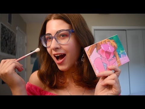 ASMR | 🌙 Sailor Moon x Colourpop Eyeshadow Look 🌙  | Doing My Makeup + Review | Whispering