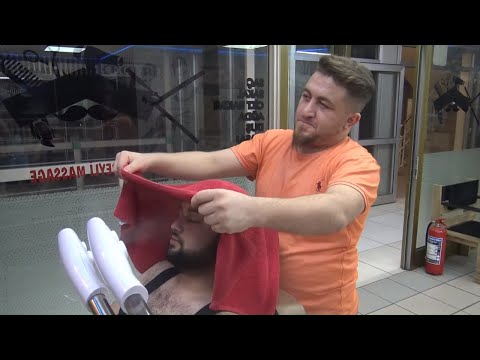 ASMR TURKISH BARBER MASSAGE =SKIN CARE=EAR BURN=NECK CRACK=head,foot,ear,back,arm,face,sleep massage