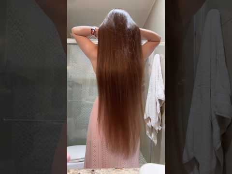 From wet to silky and shine #longhair #ingashasmr #haircare #hairplay