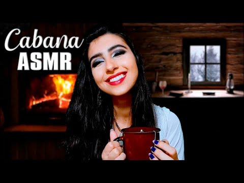 ASMR Cabana - Acalmando seu estresse e ansiedade | Sons de lareira