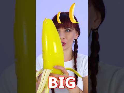 ASMR Big, Medium, Small Banana Mukbang #shorts