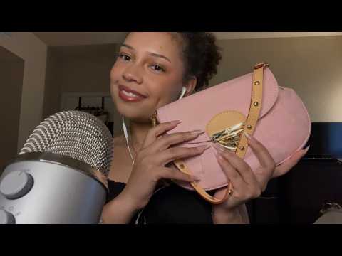 ASMR what's in my going out bag! 👛 (tapping & scratching on things in my purse *mostly makeup)