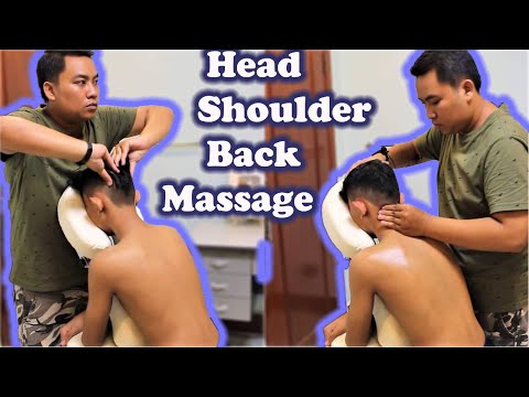 ASMR Body Massage | Head, Shoulder & Back | ASMR Relaxing