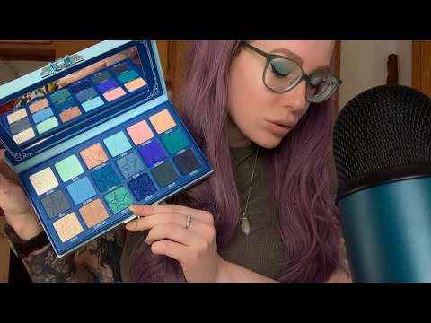 ASMR Full Face Using Jeffree Stars BLUEBLOOD Palette 💙