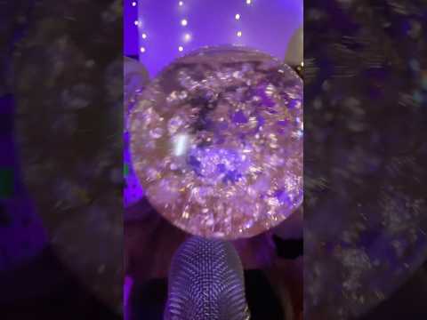 ASMR sparkly water globes with visuals ✨✨✨  #asmrvisuals #asmrwatersounds