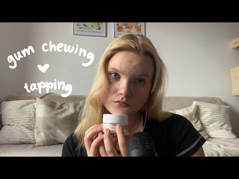 ASMR chewing gum & tapping 🍬 | no talking 