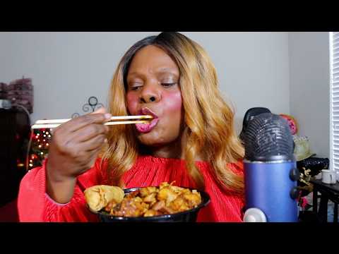 Teriyaki Madness Spicy Chicken Fried Rice ASMR Eating Sounds