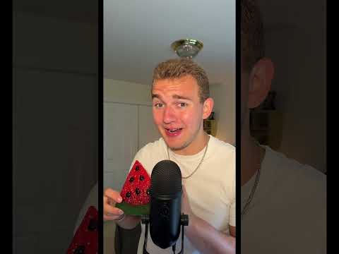 Asmr real vs fake watermelon