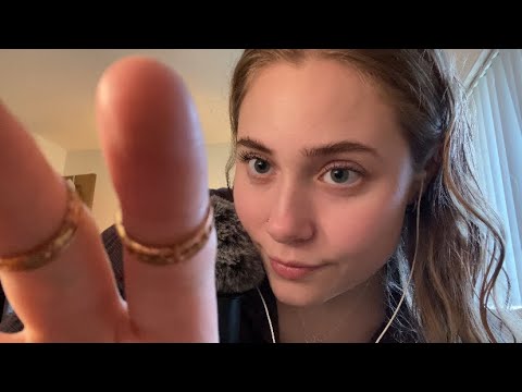 ASMR mic brushing + finger fluttering 💕