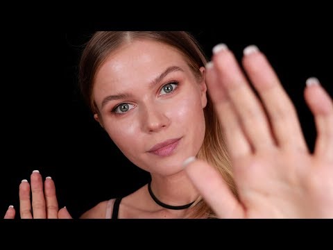 [ASMR] Relaxing Finger Flutters, Hand Sounds & Face Touching.  (Layered)