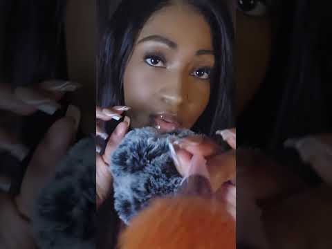 Lens Brushing and Fluffy Mic ASMR #asmr #asmrsleep #shortsasmr #relaxing