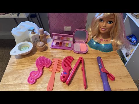 ASMR| We have a sleepover & play Barbie’s (Hair, skincare & makeup 💄)