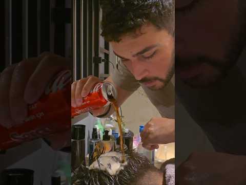 ASMR COMFORT I WASHED MY HAIR WITH COCA COLA #asmr #relax #thebarbersarms #barberasmr #massage