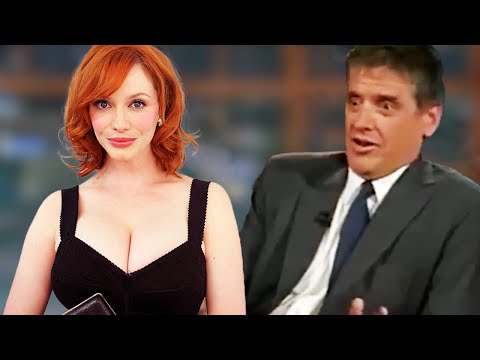 Busty Christina Hendricks in a Sexy Dress Flirts with Craig Ferguson