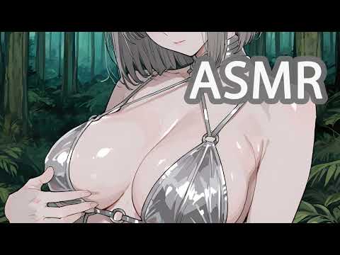ASMR No Talking Relax in Forest (ear brushing, ear massage, ear cupping, ear kissing)