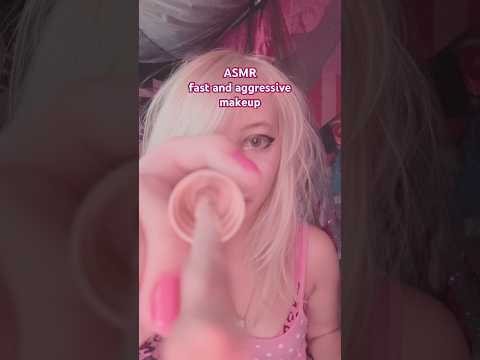 ASMR FAST AND AGGRESSIVE ONE MINUTE MAKEUP #asmr