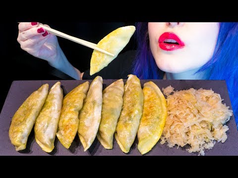 ASMR: Super Crispy & Huge Fried Dumplings | Korean Gun-Mandu ~ Relaxing Eating [No Talking|V] 😻