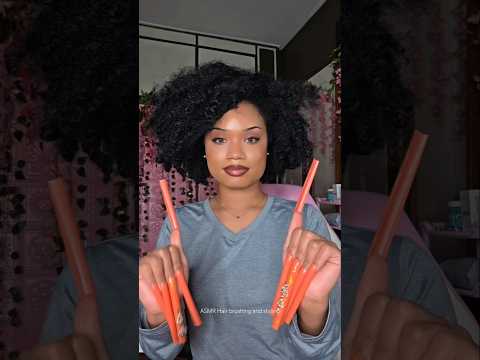 ASMR Hair brushing and styling 😳😱 #hairstyle #tutorial #hair #asmr  #shorts #hairtok #fast