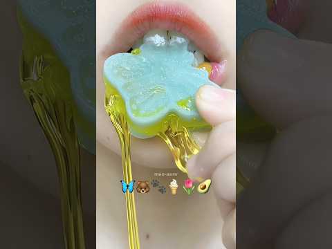 Wax Candy Honey Emoji Food 🌷🥑🐾 #meoasmr #mukbang #satisfying #asmrsounds #emojichallenge #asmr