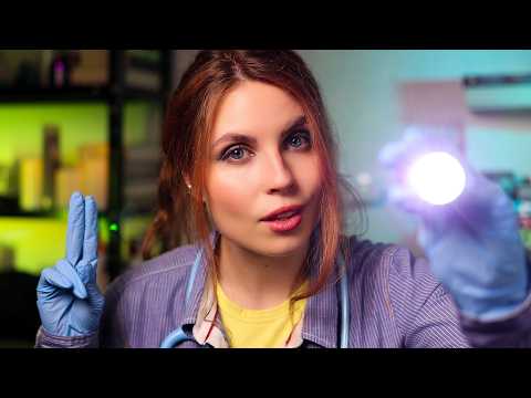 ASMR Medical Student Practices Cranial Nerve Exam On You,Eye Exam,Hearing Test Medical Roleplay