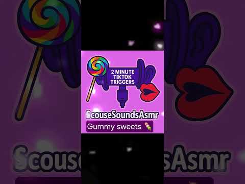 2 minute TikTok triggers asmr gummy sweets and pop rocks  #mukbang #asmr #mouthsounds #popping