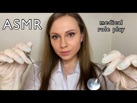 АСМР Осмотр у врача стоматолога🦷 Бережная чистка зубов🪥Ролевая игра | ASMR Dentist exam | Roleplay