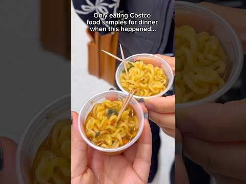 Only eating Costco food samples for dinner when this happened… #food #eating #mukbang #costco
