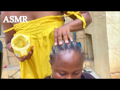 ASMR✨ OUTDOOR SATISFYING HAIR SCRATCH AND EAR CLEANING