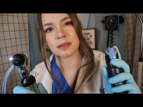 ASMR Hospital Audiologist Ear Exam | Hearing Test, Ear Cleaning & Exfoliating