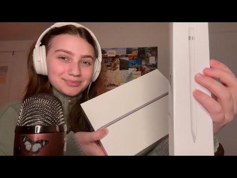 ASMR 🖥 Tingly Ipad and Apple Pencil Unboxing