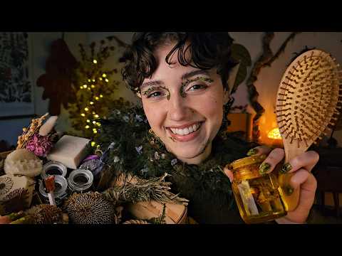 ASMR Forest Gnome Takes Care of You 🦔💛 (anxiety relief, pampering, whispered, layered sounds)