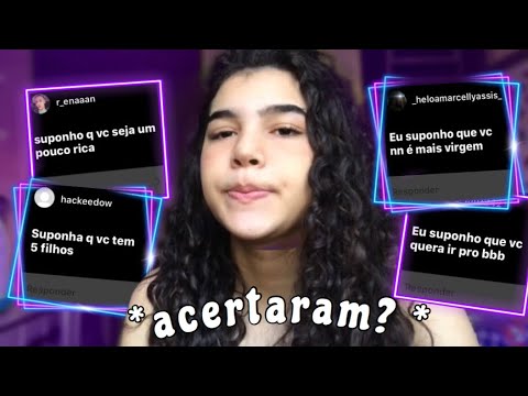 SUPOSIÇÕES SOBRE MIM