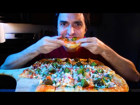 MIDDLE EASTERN PIZZA PARTY ! حلال  نباتي* ASMR NO TALKING * | NOMNOMSAMMIEBOY