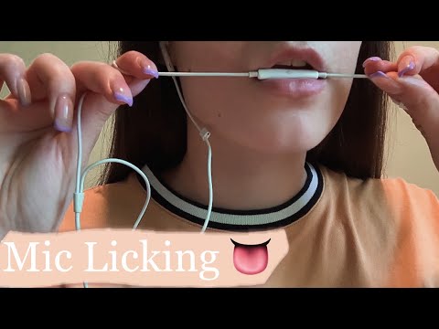 👅АСМР звуки рта,ликинг микрофона|ASMR mouth sounds,mic licking 👅