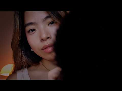 ASMR enough thinking for today 🌬 slow, fluffy face brushing (whispered)
