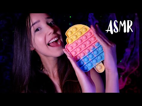 ASMR - PUSH POP CROCANTE | Sons de bolinhas relaxantes 🟡🔴🔵