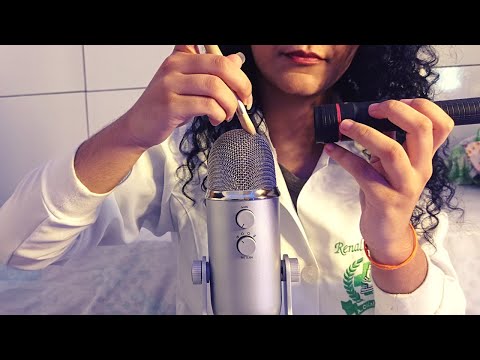 ASMR ROLEPLAY- LIMPEZA DE OUVIDO l Binaural l Música de fundo e sons relaxante