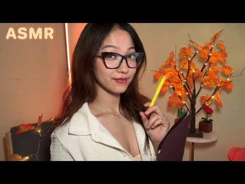 ASMR Short Front Desk Roleplay 🧡 Soft Spoken, Typing, Taking Phone Calls 📞 