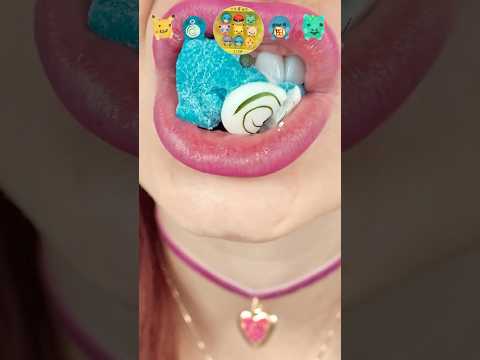 ASMR Unboxing and Eating Pororo Candy #mukbang #eatingsounds