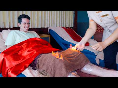 ASMR: 🔥 INSANE Chinese FIRE Foot Reflexology Massage