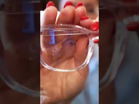 Choosing your perfect glasses... 👓✨ (Pink, Clear, or Brown?) #asmr