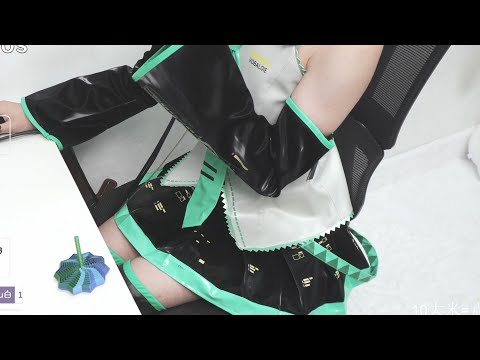 ASMR Hatsune Miku Cosplay 💙 Long Nails Scratching (Maid Style)
