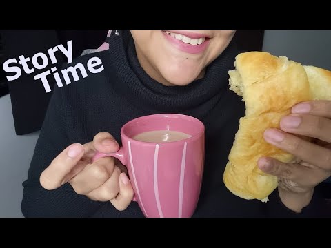 ASMR Comiendo media luna con cafe + Story time "Amigo Secreto" | ASMR en Español
