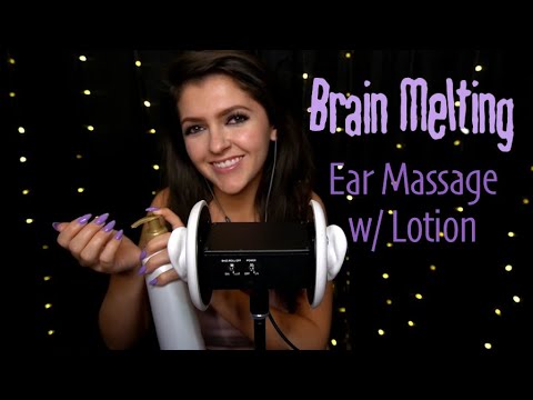 Brain Melting Ear Massage ASMR / NO TALKING/ finger flutters, ear cupping, hand sounds, nail tapping