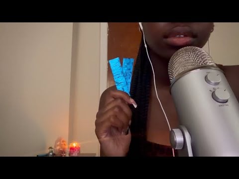 ASMR Up Close Inaudible Whispering (Gum Chewing) 🤫