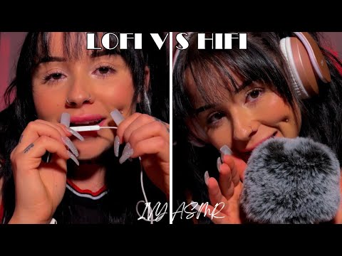 ASMR- Lofi VS hifi 👀- First time trying Lofi asmr😍❤️‍🔥- Relaxing triggers🥰