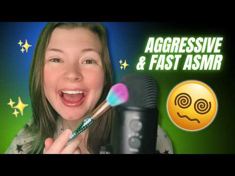 ASMR Fast and Aggressive Mic Brushing and Inaudible Whispers