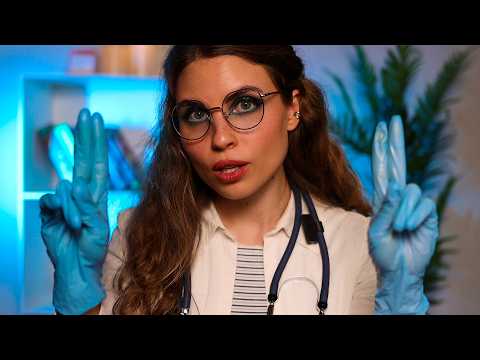 ASMR Extremely Detailed CRANIAL NERVE EXAM | Hearing Test,Eye Exam,Taste,Smell