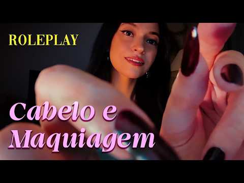 ASMR ✨ Maquiagem em Você e Penteado no seu Cabelo (Roleplay)