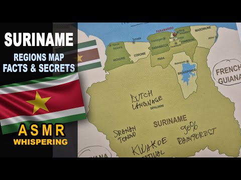 ASMR: Map of SURINAME regions contour tracing | Key Facts and Highlights | ASMR maps and facts